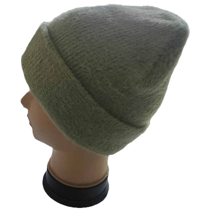 Unisex Feather Yarn Heavy Autumn Winter Dialy Acrylic Knitted Caps